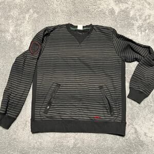 Nike King James Crewneck Sweatshirt Mens Large Lebron James Black Gray Striped